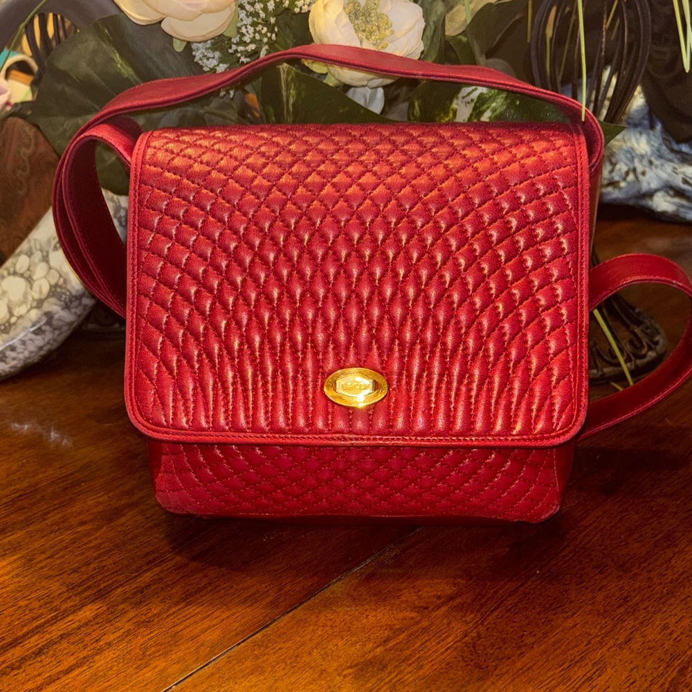 Bally Red Quilted Crossbody